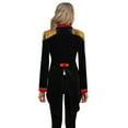 thumbnail image 5 of Haitryli Women's Circus Ringmaster Costume Tailcoat Jacket Lapel Velvet Collar Vintage Long Sleeve Black 3XL, 5 of 7