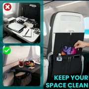 1 Pack Air Travel Tray Table Cover with Pocket, Plane essentials for Travel, Airplane Accessories Must-Haves for Train and Flying Supplies, Airplane Seat Storage Back Organizer
