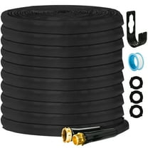 50FT Non-Extendable Garden Hose Set - High-Pressure, Explosion & Freeze-Proof with 8-Function Gun