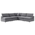 thumbnail image 2 of Modway Commix 5-Piece Sunbrella® Outdoor Patio Sectional Sofa in Gray, 2 of 10