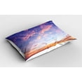 thumbnail image 2 of Ambesonne Navy and Blush Pillow Sham 2 Pack, Ethereal Sky, 26"x20", Pink Violet Blue, 2 of 3