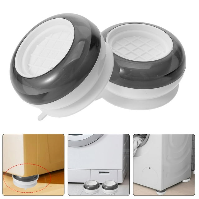 Minkissy 4Pcs Round Anti Vibration Pads Plastic for Washing Machine Noise Dampening Stabilization Home Use
