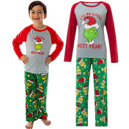 

Grinch Christmas Pajamas - Matching Family Adult Kids Pajama Sets