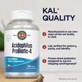 thumbnail image 5 of KAL Acidophilus ProBiotic - 4 | For Intestinal Flora Nutritive Support | 500 Million CFUs, 4 Strains | For Men & Women | Vegetarian Capsules | 250ct, 5 of 7