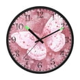 thumbnail image 2 of Voice Activated Clock with Glow Light 12 Inch Large Silent Wall Clock Battery Operated for Home Decor Soft Pink Butterfly, 2 of 8