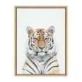 thumbnail image 3 of Kate and Laurel Sylvie Tiger Portrait Framed Canvas Wall Art by Amy Peterson Art Studio, 18x24 Natural, Modern Jungle Animal Portrait Art for Wall, 3 of 7