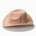 thumbnail image 6 of NOLDARES Kids Cowboy Hat Classic Dress Hat for Boys Girls Fedora Hats for Kid Felt Cap(Khaki,4-10 Y), 6 of 9