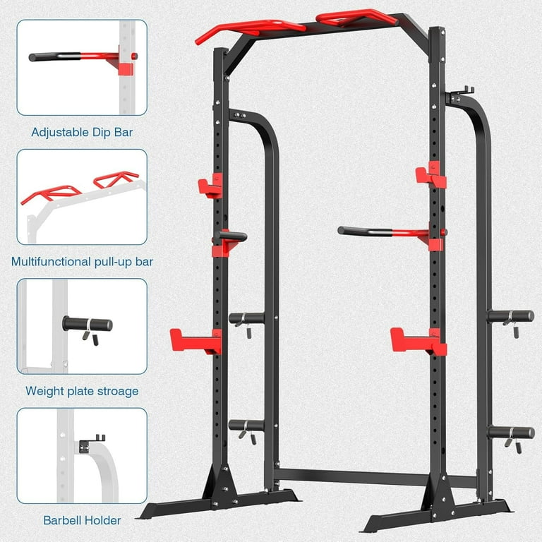 Power Cage STEELBODY STB-98005 - Cadre Commercial Haltérophilie, Squat Rack Avec Barres De Dips