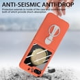 thumbnail image 2 of Dteck for Samsung Z Flip 5 Case, Shockproof Ring Stand Slim Full Body Case with Built-in Screen Protector Protective Hard Case for Samsung Galaxy Z Flip 5,Orange, 2 of 9