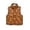 Cognac-75, variant on Love Tree Women's Juniors Faux Leather Quilted  Puffer Vest  (Black-75, Small)