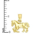 thumbnail image 4 of 14k Gold Clydesdale Horse Pendant, Draft Horse Jewelry, Celtic Gifts for Her, 4 of 5