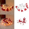 thumbnail image 1 of Guirnalda de Luces Navideñas de Muñeco de Nieve de Tela | Luces Colgantes de 165 Cm | Plástico Rojo | Decoración para Interiores y Exteriores | Bombillas Led de Bajo Voltaje, 1 of 6