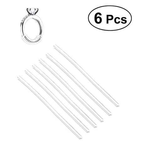6 Pcs Invisible Ring Size Adjuster TPU Ring Guard Clear Ring Size Reducer for Loose