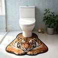thumbnail image 4 of Blateno U-Shaped Animal Print Diatom Mud Toilet Floor Mat, Super Absorbent Quick Dry Non-Slip Bathroom Rug, Machine Washable Cute Cat Tiger Dog Decor Mat for Toilet Shower Entry, 4 of 6