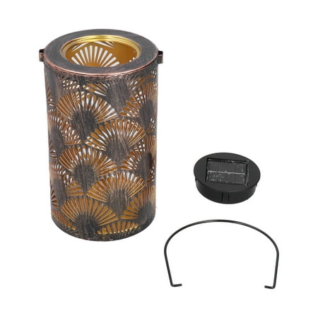 

Mavis Laven LED Solar Lantern Hollow Portable Warm Light Outdoor Solar Lantern Courtyard HT