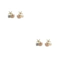 thumbnail image 2 of Qarigey 1 par de aretes de concha para mujer, aretes de aleación de Zinc, pendientes brillantes de cristal de perla, joyería para fiesta de compromiso Type2 NO2 Qarigey CBP315846, 2 of 6