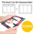 thumbnail image 4 of Yayeee Rocker Switch Wall Plate 2-Gang 4.7"x4.6" Home Decorative Outlet Cover, Red Teal Plaid, 4 of 6