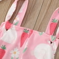 thumbnail image 6 of TOOYOU Girls Romper Easter Sleeveless Cartoon Prints Tops Bottoms Jumpsuit Breathable Playsuit Bodysuits For Toddler ,Size 18-24 Months Pink, 6 of 8
