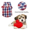 thumbnail image 3 of Camisa para perro mascota Ropa a cuadros para mascotas Camisa Cachorro Raya Adorable Primavera Otoño Rojo M, 3 of 8