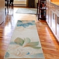 thumbnail image 2 of Flower Decorative Rug, Retro Floral Background Hibiscus Silhouettes Dramatic Romantic Nature Art, Quality Carpet for Bedroom Dorm and Living Room, 6 Sizes, Champagne White, by Ambesonne, 2 of 2