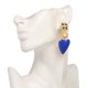 thumbnail image 2 of Pendiente de diamante de cristal de aleación con forma de corazón de moda simple, joyería de decoración para mujer (azul), 2 of 2