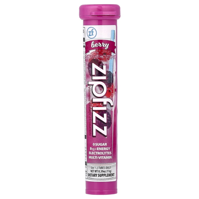 Zipfizz, Healthy Energy Drink Mix, Berry, 20 Count - Walmart.com