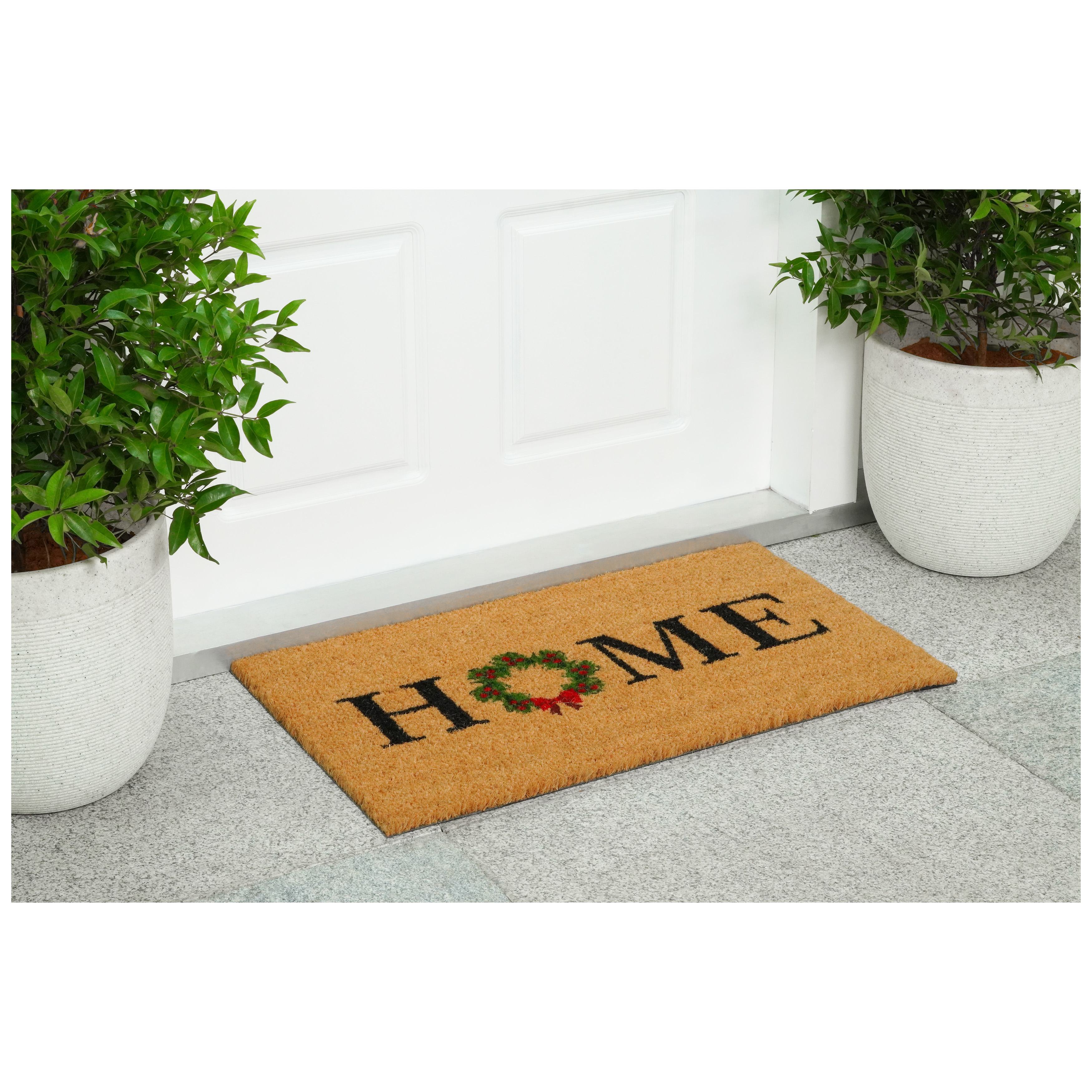 Home Christmas Wreath Doormat,17"x29"