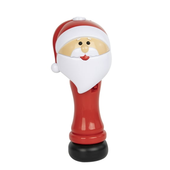 Holiday Santa Bubble Wand, Included 2.2floz Bubble Solution. Batteries required (not included)
