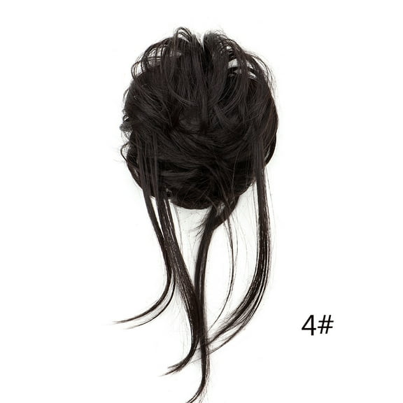 Namzi Curly Bun Hair Piece, Fake Bun Hair，Black Brown, 35CM*15CM Size, 1 Piece Heat-Resistant Synthetic Fiber Hairpiece, Soft Curly Finish for Effortless Daily & Special Occasion Styling