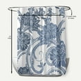 thumbnail image 5 of Simply Daisy 70" W x 73" L Flower Flourish Polyester Shower Curtain, Blue [1 Ct], 5 of 5