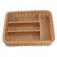 thumbnail image 1 of Cesta de almacenamiento de vajilla de cocina, bandeja de ratán de 4 compartimentos, 1 of 5