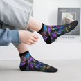 thumbnail image 2 of Naloa Starry Night Iris Field Ankle Socks for Women Non Slip Socks No Show Socks Classic Low Cut Casual Socks Casual Socks, 2 of 7