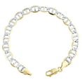 thumbnail image 3 of 10K Yellow Gold 7.50mm Diamond Cut Solid Anchor Mariner Link Bracelet 9 Inch, 3 of 3