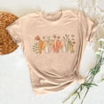 thumbnail image 6 of Black*Friday Discounted Items under $5 GaThRRgYP Mama Shirts for Women Women Mother's Day Gift Mom Flower Print Short Sleeve Round Neck T-shirt Pattern Top Khaki XL, 6 of 7
