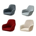 thumbnail image 2 of Wweixi 2x Velvet Living Room Family Curved Back Chair Protector Luxurious Protection For Chairs Stretch dark grey, 2 of 6