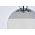 thumbnail image 6 of Eclipse 1 Light Chrome Flush Mount With Frosted White Glass, 6 of 7