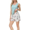 thumbnail image 4 of Echo Womens 2-Pc. Graphic Pajama Shorts & Tank Set X-Large Blue multi, 4 of 5