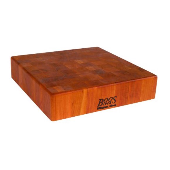 John Boos 14 by 14 by 3-Inch End Grain Cherry Chopping Block