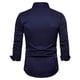 thumbnail image 4 of Blusa informal de manga larga con bordado de rosas para hombre Pompotops  oipoqjl26497, 4 of 4