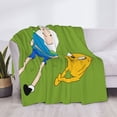thumbnail image 3 of Adventure Time Finn Jake Dog Flannel Blanket Cozy Ultra-Soft Micro Throw Blanket For Bed Sofa Couch Car Office Camping Travel All Season Fleece Blanket 80"x60", 3 of 8