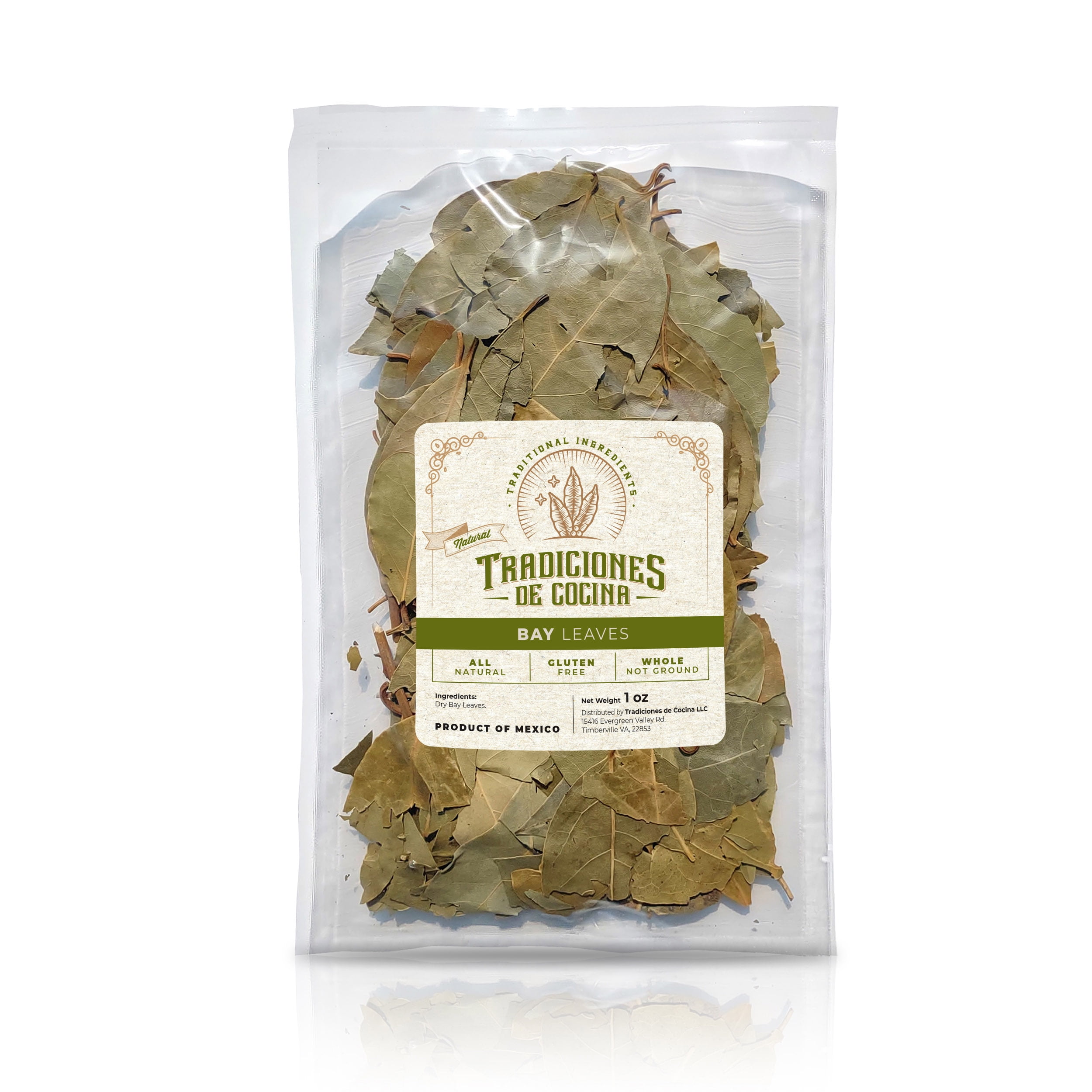 1 oz Bay Leaves, Hojas de Laurel. Tradiciones de Cocina; Traditional
