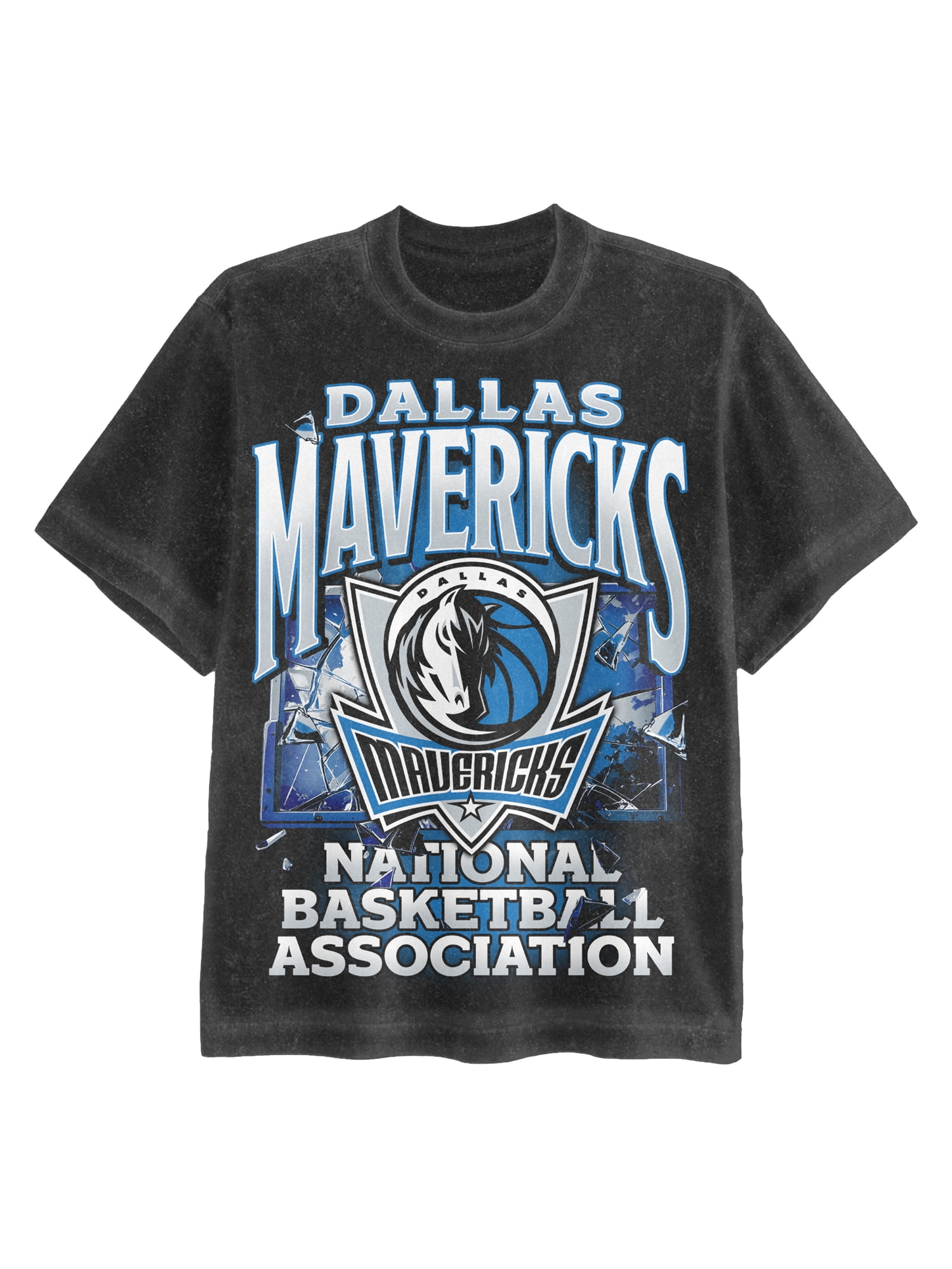 NBA Dallas Mavericks Men's & Big Men's Front & Back Boxy Fit Mineral Wash Graphic T-Shirt, Sizes XS–4XLT, 2XB–5XB