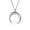 Silver, variant on Womens Celestial Crescent Moon Pendant Necklace in Sterling Silver Double Horn Design