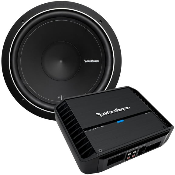Rockford Fosgate P1S2-15 15" Subwoofer- SVC (2-Ohm), and a P300X1 Mono Amplifier - 200x1 @ 4-Ohm, 300x1 @ 2-Ohm