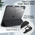 thumbnail image 3 of JETech Case for iPad Air 13-Inch M4/M3/M2 (2026/2025/2024) Clear Transparent Back Shell (Black), 3 of 7