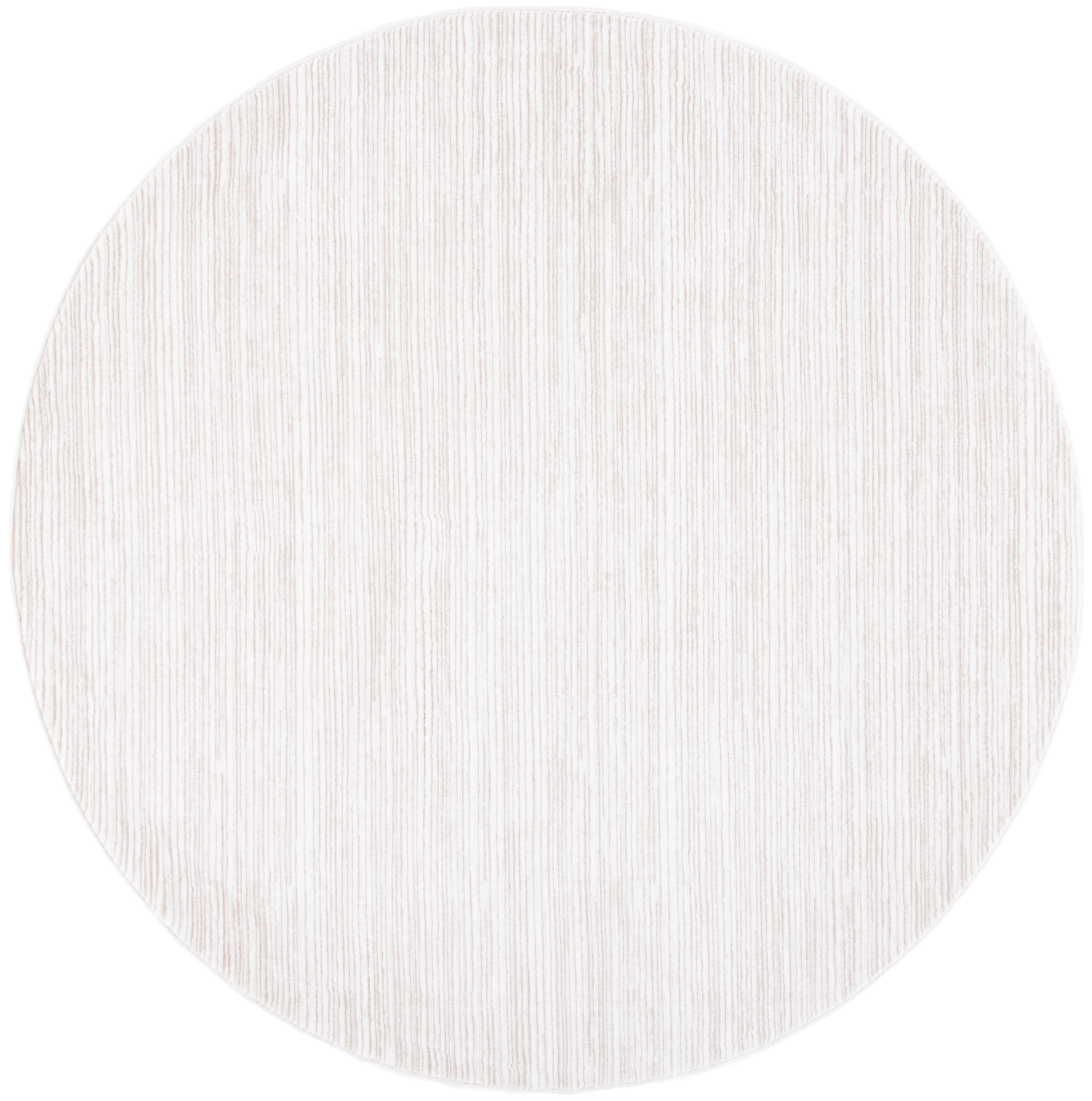 SAFAVIEH Vision Adrasteia Distressed Area Rug, Ivory, 10' x 10' Round - Large - Modern Design, Ivory, Non-Shedding & Easy Cleaning, Ideal for Living Room, Bedroom, Dining Space