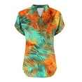 thumbnail image 5 of Tops for Women Trendy Summer Dressy Striped Shirt Women Womens Blouses Button up Short Sleeve Blouses for Work, 5 of 5