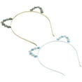 thumbnail image 3 of 2 diademas de flores con orejas de gato, accesorios para el cabello, 3 of 7