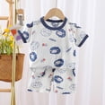 thumbnail image 2 of Baby Boy Outfit Sets Lightweight Breathable Short Sleeve Tee Short Set 2 Pieces Outfit 6-12 Months 12-24 Months 2T 3T 4T 5T 6T 7T Children 2-3 Years, 2 of 6