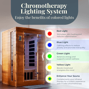 Dynamic Saunas Andora 2-Person Low EMF FAR Infrared Sauna, Canadian Hemlock